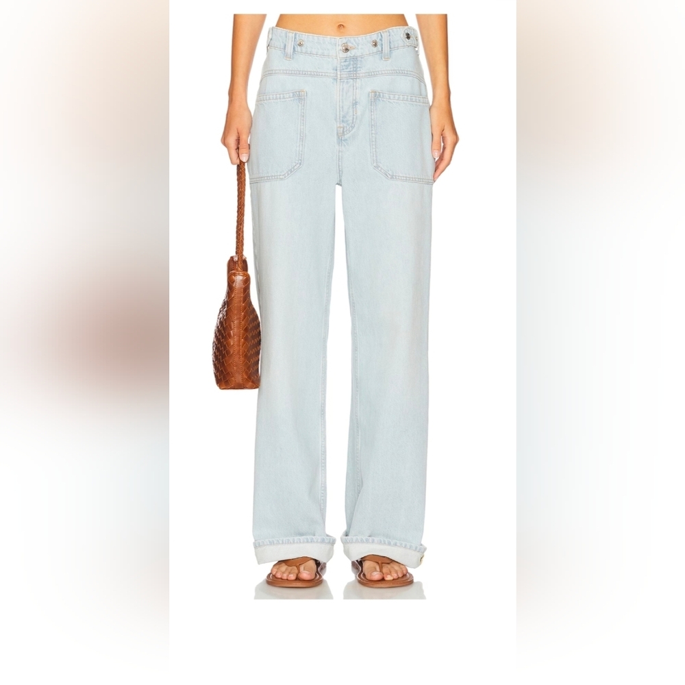 We The Free Palmer Cuffed Wide Leg Jeans Womens Size 27 NWT Daydream Blue Y2K